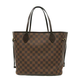 Louis Vuitton Neverfull Damier Tote Bag Canvas Leather Ebene Brown